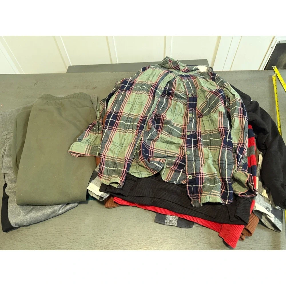 Boys Clothing Lot 8pc Size XL 14/16 Old Navy Childrens Place Flannel Joggers